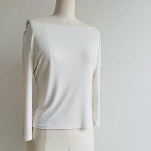 Guess 1996 boatneck off-white top💎pristine